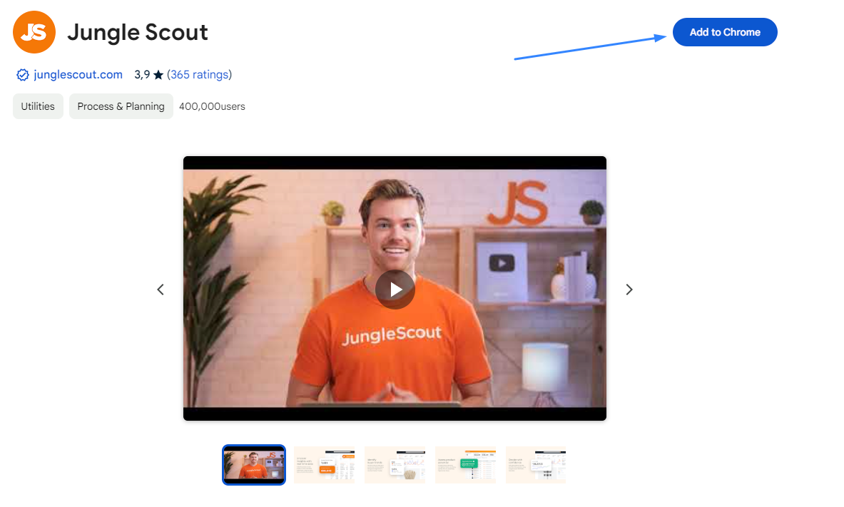 Jungle Scout Chrome extension